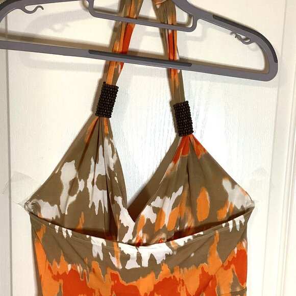 Christinalove Womens Halter Neck Summer Vacation Dress Stretchy Size XL Colorful - Picture 7 of 10